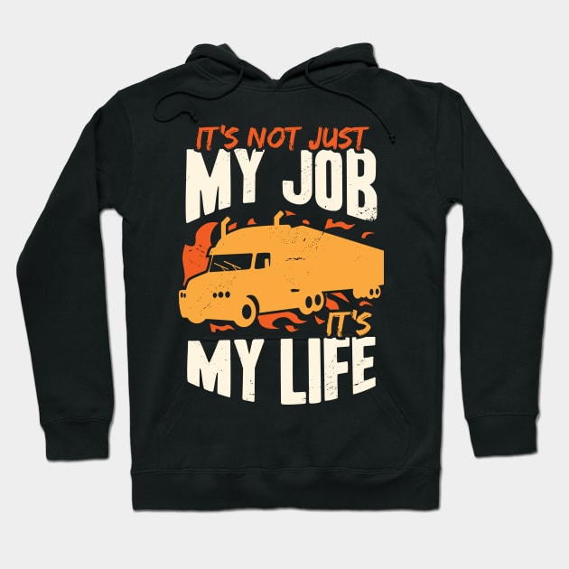 18 Wheeler Trucker Job Truck Driver Gift Hoodie by Dolde08